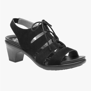 Abeo Georgia Nubuck Leather Lace-Up Slingback Sandals (10N)